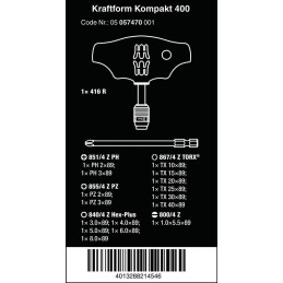 ZESTAW WKRĘTAKÓW KRAFTFORM KOMPAKT 400, 17CZ.