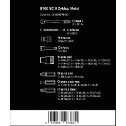 ZESTAW KLUCZY I BITÓW+GRZECHOTKA ZYKLOP METAL 1/2''28 CZĘŚCI