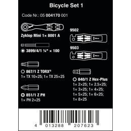 ZESTAW WKRĘTAKÓW BICYCLE SET 1, 14 CZĘŚĆ