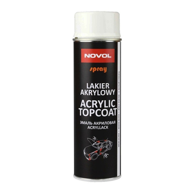 SPRAY ACRYL TOPCOAT BIAŁY POŁYSK 500 ML