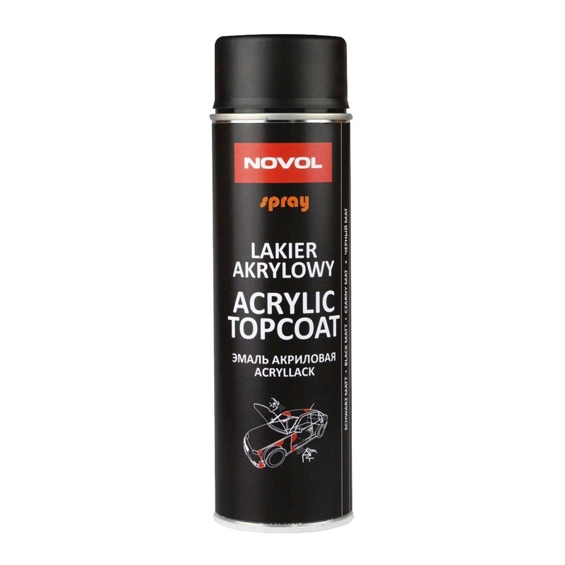 SPRAY ACRYL TOPCOAT CZARNY MAT 500 ML