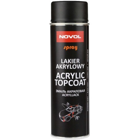 SPRAY ACRYL TOPCOAT CZARNY MAT 500 ML