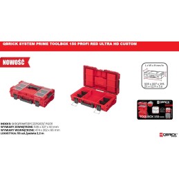 SKRZYNKA NARZĘDZIOWA QBRICK SYSTEM PRIME TOOLBOX 150 PROFI