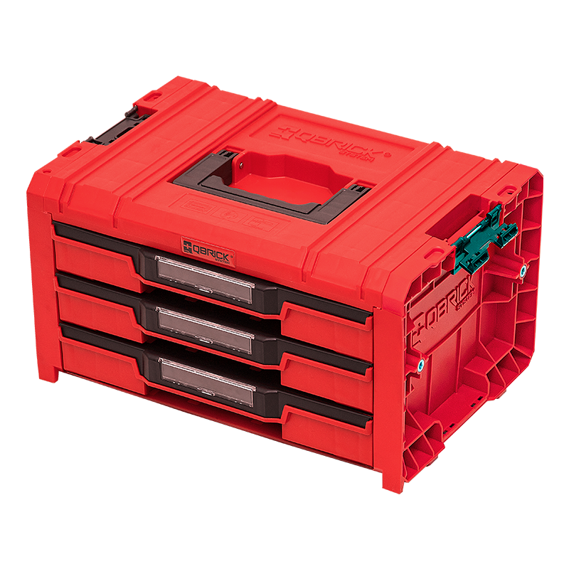 SKRZYNKA NARZĘDZIOWA QBRICK PRO DRAWER 3 TOOLBOX 2.0EXP.RED