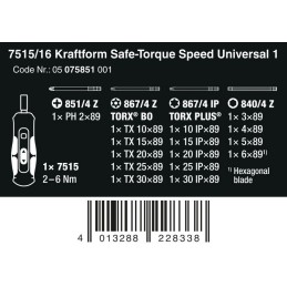 WKRĘTAK DYNAMOMETR. SAFE-TORQUE SPEED UNIWERSA1,7515/16,16CZ