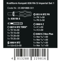 ZESTAW KRAFTFORM KOMPAKT 838 RA S IMPERIAL SET 1, 14 CZ.