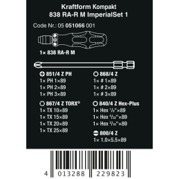 ZESTAW KRAFTFORM KOMPAKT 838 RA-R M IMPERIAL SET 1, 15 CZ.