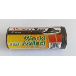 WORKI NA ŚMIECI 35L 5060HD CZARNE 50 SZTUK