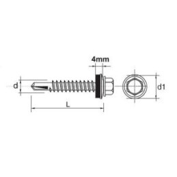 WKRĘT SAMOWIERTNY IMPAX Z EPDM 5MM RAL8004 5.538MM