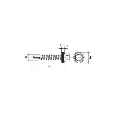 WKRĘT SAMOWIERTNY IMPAX Z EPDM 5MM RAL8004 5.538MM