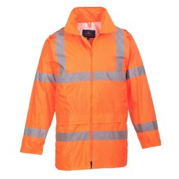 KURTKA OSTRZEGAWCZA PRZECIWD. POMARAŃCZOWA HI-VIS RAIN XL