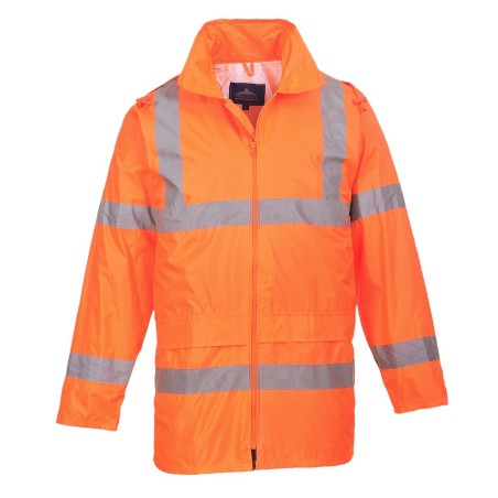 KURTKA OSTRZEGAWCZA PRZECIWD. POMARAŃCZOWA HI-VIS RAIN XL