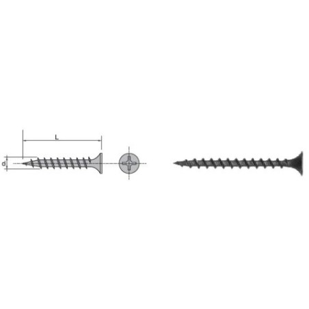 WKRĘT GIPS DREWNO FOSFATYZOWANY 3.555MM