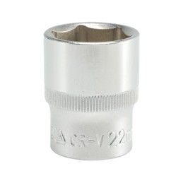 NASADKA KRÓTKA 6-KĄTNA CHROMOWANA 1/2'' 22MM