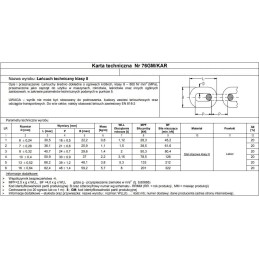 ŁAŃCUCH TECHNICZNY CZARNY 8MM G8 WLL 2T