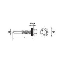 WKRĘT SAMOWIERTNY IMPAX Z EPDM 12MM RAL7016 5.532MM