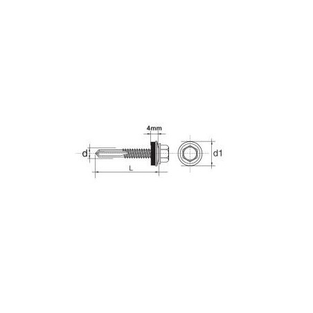 WKRĘT SAMOWIERTNY IMPAX Z EPDM 12MM RAL7016 5.532MM