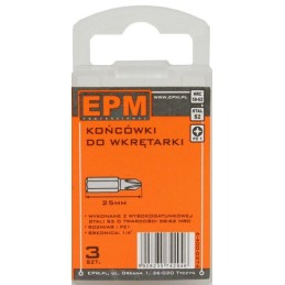 GROT, BIT, KOŃCÓWKA DO WKRĘTARKI 25MM 3SZT. PZ1