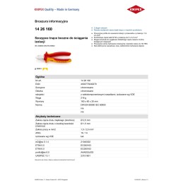 SZCZYPCE TNĄCE BOCZNE DO ŚCIĄGANIA IZOLACJI 160MM