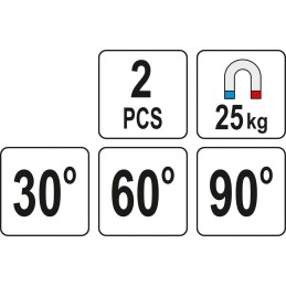 MAGNETYCZNE UCHWYTY SPAWALNICZE 25 KG 2 SZTUKI