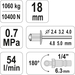 NITOWNICA PNEUMATYCZNA 2,4-5,0MM