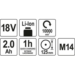 SZLIFIERKA KĄTOWA 18V