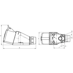 GNIAZDO IZOLACYJNE STAŁE 16A 400V CZERWONE 3P+N+Z IP44