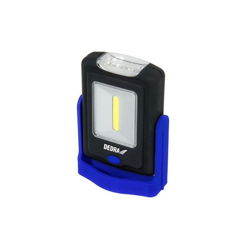 LATARKA 1W COB LED+3LED PROSTOKĄTNA Z PODSTAWĄ, BATERIĄ