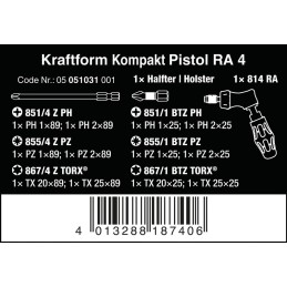 ZESTAW NARZĘDZI WKRĘTAKOWYCH KRAFTFORM KOMPAKT, 13SZT.