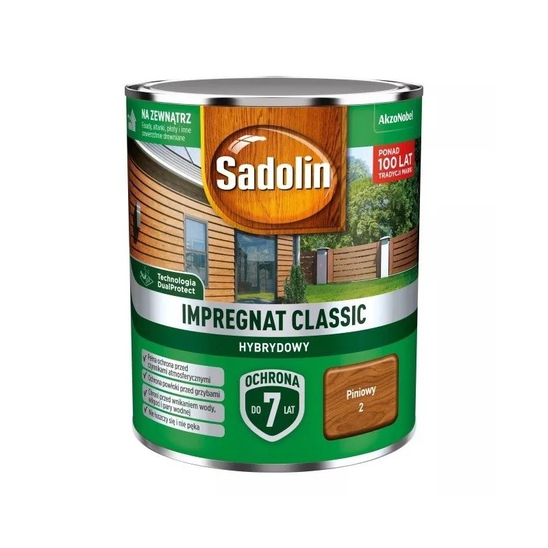 SADOLIN IMPREGNAT CLASSIC HYBRYDOWY 7 LAT PINIOWY 0.75L