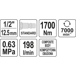 KLUCZ PNEUMATYCZNY 1/2 1700NM