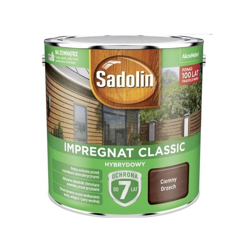 SADOLIN IMPREGNAT CLASSIC HYBRYDOWY 7 LAT ORZECH CIEMNY 2.5L