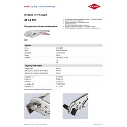 SZCZYPCE ZACISKOWE UNIWERSALNE 250MM