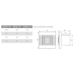 WENTYLATOR ŁAZIENKOWY PRESTIGE 120 ZG S , ŻALUZJA, STANDARD